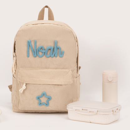 K&C – Personalized Knitted Backpack + Bottle + Lunchbox