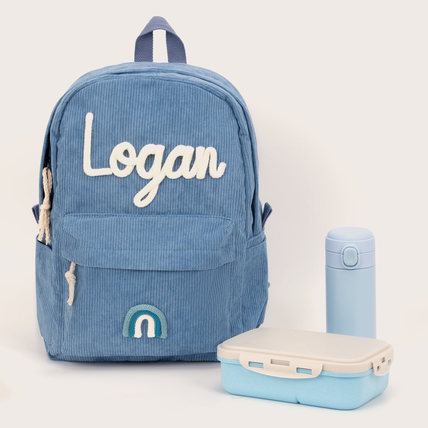 K&C – Personalized Knitted Backpack + Bottle + Lunchbox