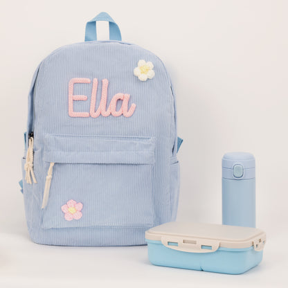 K&C – Personalized Knitted Backpack + Bottle + Lunchbox