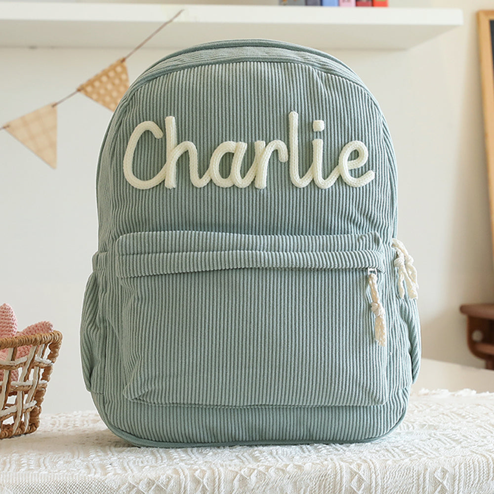 K&C - Personalized Knitted Backpack Green