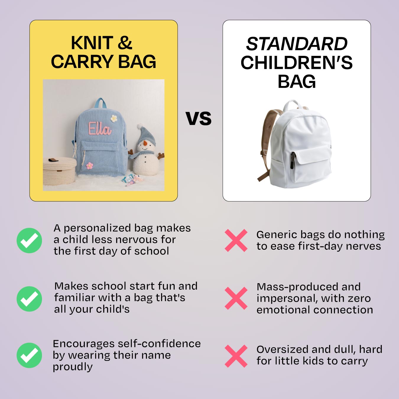 KNIT & CARRY – Personalized Knitted Backpack